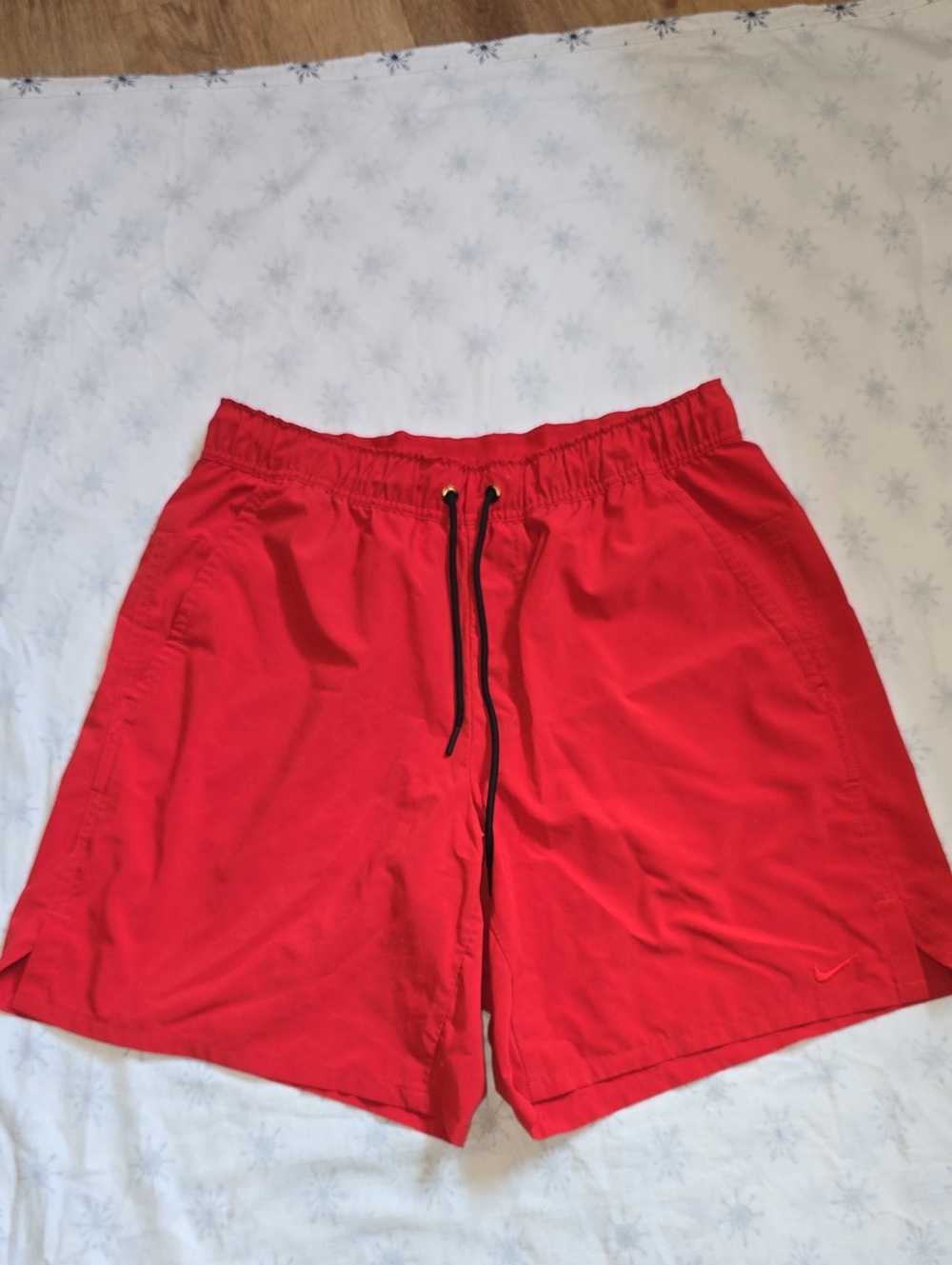 Nike Red Men's Swim Trunks with Drawstring